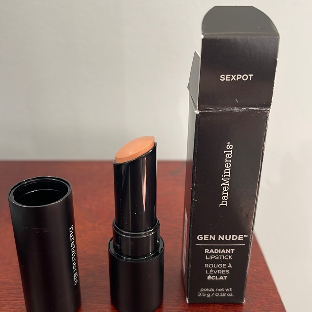 Bare Minerals Gen Nude Radiant Lipstick color is “Sexpot”